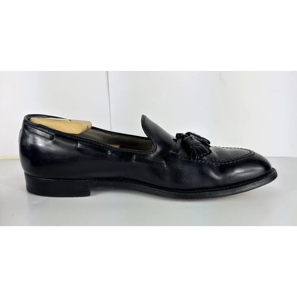 Alden Shoes Men's Shell Cordovan 664 Black Tassle Loafers US 11 B/D